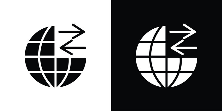 Import and export icon illustration. icon templates pack.