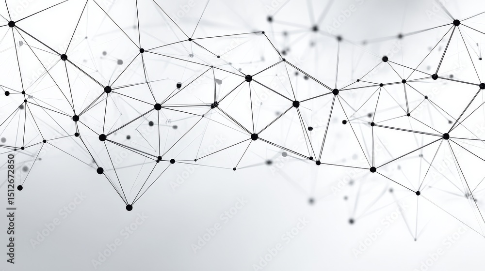 Poster the background is white and futuristic, with an abstract design of connecting lines and dots, in 4k 