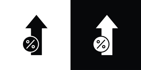 Interest growth icon illustration. icon templates pack.