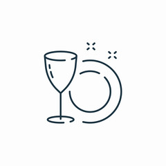 clean dishes icon sign vector