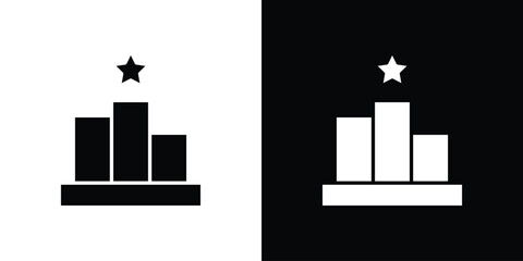 Leaderboard icon illustration. icon templates pack.