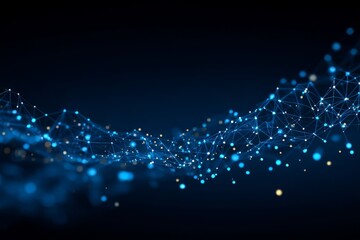 A 3D rendering of a futuristic cyberpunk universe featuring a complex network of chemical molecules, atomic cell structures, and abstract science elements, set against a backdrop of online servers