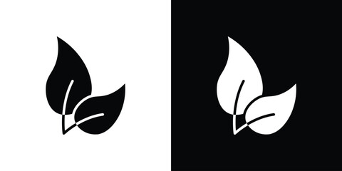 Leafs icon illustration. icon templates pack.