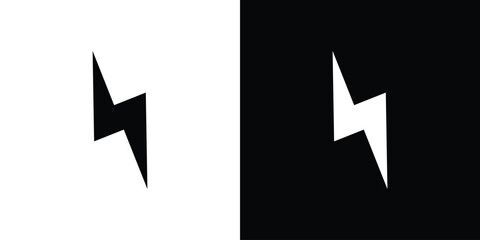 Lightning bolt icon illustration. icon templates pack.