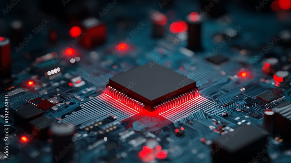 Poster the concept of central computer processors is represented by a cpu, as shown in this 3d rendering an