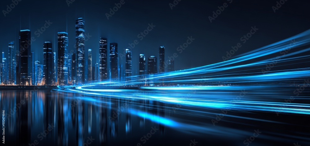 Poster the concept of a smart city relies on the integration of modern creative communication and the inter