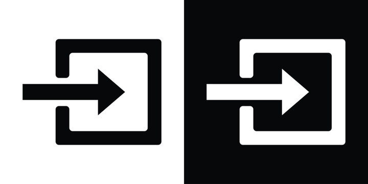 Log in icon illustration. icon templates pack.