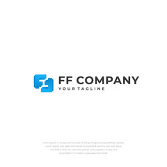 FF Initial Logo Design &ndash; Modern Monogram Letter FF Vector for Business and Branding