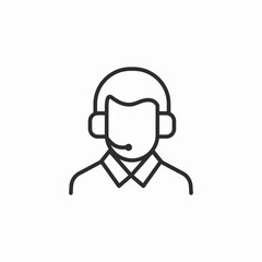 help desk staff icon sign vector