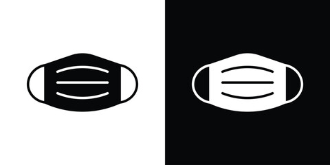 Mask face icon illustration. icon templates pack.