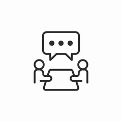 in person conversation  icon sign vector
