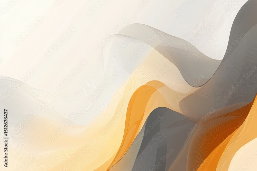 Poster abstract flowing forms: captivating a sense of motion and fluidity, this image showcases elegant, cu