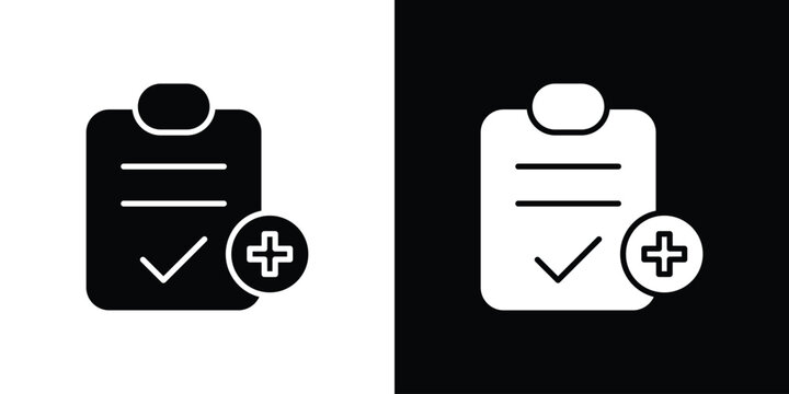 Medical record icon illustration. icon templates pack.