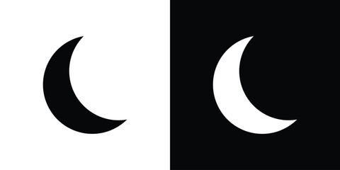 Moon icon illustration. icon templates pack.