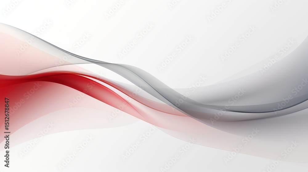 Aufkleber red and white wave with a gray line in the middle. the red and white colors create a sense of energy