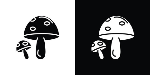 Mushrooms icon illustration. icon templates pack.