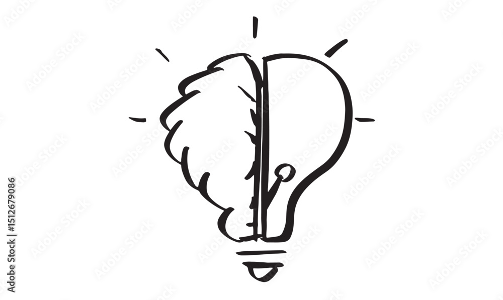 Aufkleber lightbulb lamp idea brain design inspiration motivation business solution innovation lamp lightbulb 