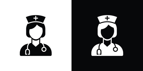 Nurse icon illustration. icon templates pack.