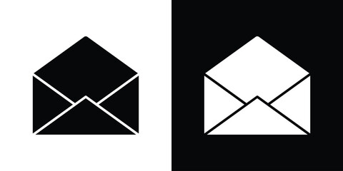 Open envelope icon illustration. icon templates pack.