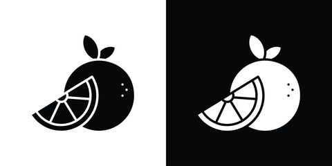 Orange fruit icon illustration. icon templates pack.