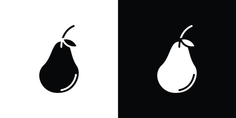 Pear icon illustration. icon templates pack.