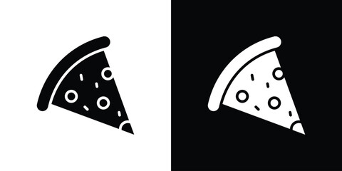 Pizza slice icon illustration. icon templates pack.