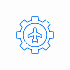 airplane gear icon sign vector