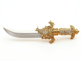 Obraz premium Ornate gold dagger, encrusted