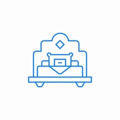 bedroom sofa table icon sign vector
