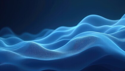 Abstract blue waves background with flowing lines. Modern digital art design evokes water motion. Dynamic pattern creates smooth, curved shapes. Ideal for wallpaper design, website backgrounds,