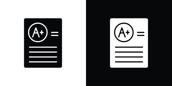 Report card icon illustration. icon templates pack.