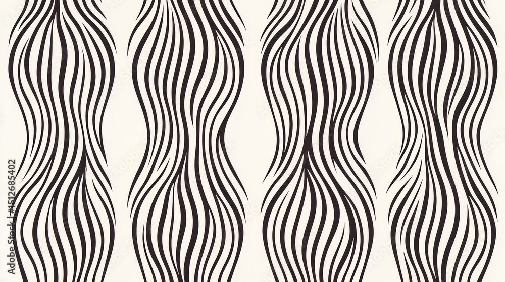 Poster the image is a black and white drawing of a zebra with long, wavy hair. the hair is drawn in a way t