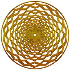 golden sphere isolated