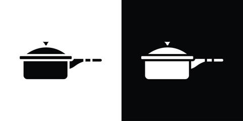 Sauce pan icon illustration. icon templates pack.