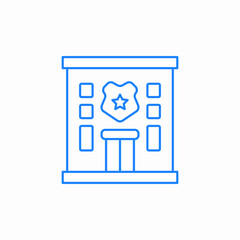 police station badge icon sign vector