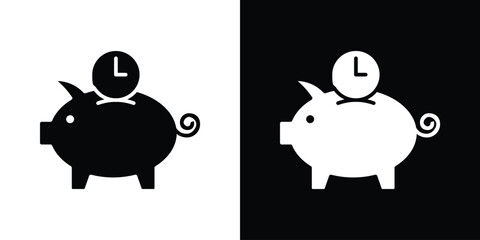 Save time icon illustration. icon templates pack.