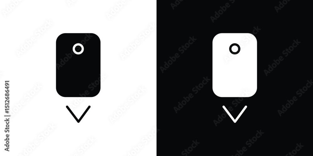 Poster scroll down computer mouse icon illustration. icon templates pack.