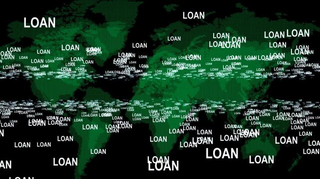 Loan Distribution Across a Stylized Global Map Design