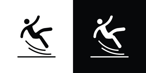 Slippery floor icon illustration. icon templates pack.