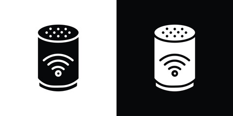Smart speaker icon illustration. icon templates pack.