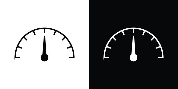 Speedometer icon illustration. icon templates pack.