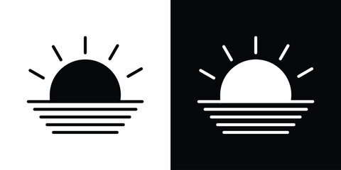 Sunrise icon illustration. icon templates pack.