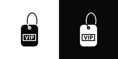 VIP neck tag icon illustration. icon templates pack.
