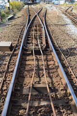 鉄道線路の分岐ポイント