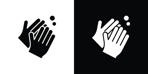 Wash hands icon illustration. icon templates pack.