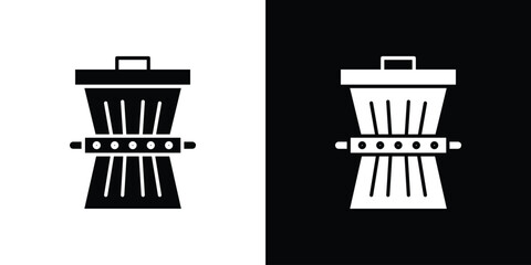 Waste reduction icon illustration. icon templates pack.