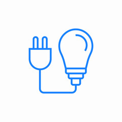 electrical power bulb icon sign vector