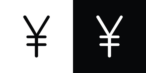 Obraz premium Yen icon illustration. icon templates pack.