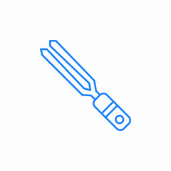 long fork grill tool icon sign vector
