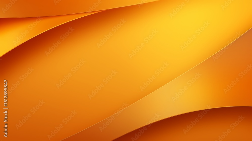 Leinwandbilder bright orange background with a zigzag line that runs through it. the line is yellow and it creates 